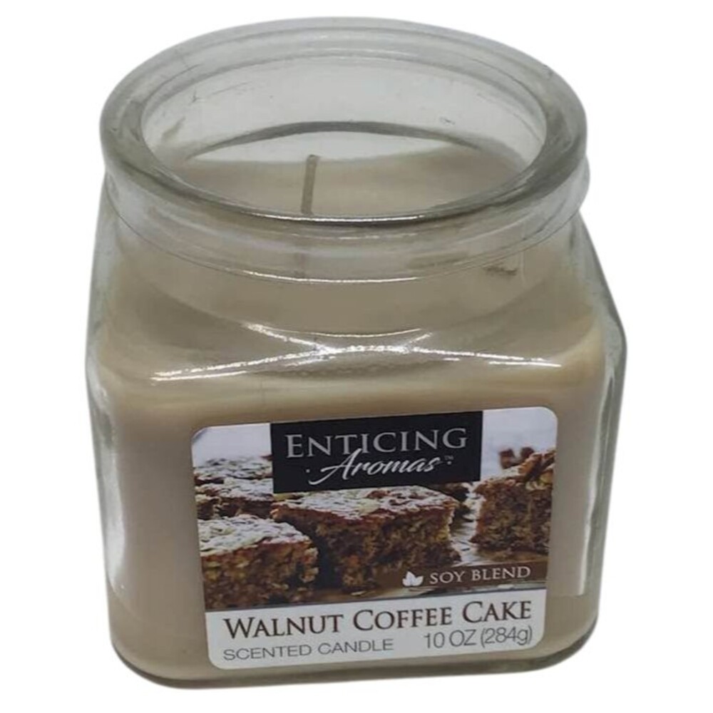 Walnut Coffee Cake Scented Candle Enticing Aromas Scented 10 oz Medium Jar NEW